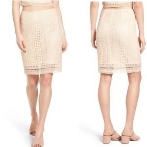Leith Nordstrom High Waist Lace Bodycon skirt